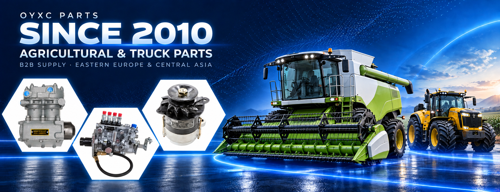 OYXC PARTS · Since 2010 · Agricultural machinery & truck parts · B2B